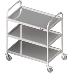 Carrello cameriere in acciaio inox 3-półkowy 120x60x95 | Stalgast