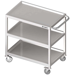 Carrello cameriere in acciaio inox 3-półkowy 90x60 | Stalgast