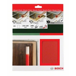 Carta abrasiva manuale BOSCH Universal Finish,230 X 280 mm, granularità240 4 xK-240