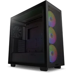 CASE MIDITOWER ATX W/O PSU/BLACK H7 FLOW RGB NZXT