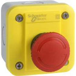 Cassete Schneider Electric com botão de segurança giratório 1R amarelo IP65 (XALEK1701)