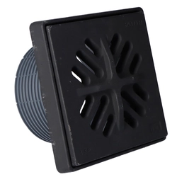 Cast iron base for series drains HL3100TK-HL5100TK complete fi146mm about the size 190x190mm with frame and cast iron grate w kl.B125 (12,5t)