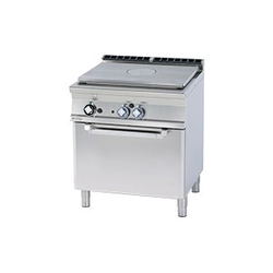 Cast iron gas cooker with oven