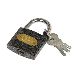 Cast iron padlock 48mm 3 keys