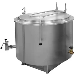 Cazan de abur cu incalzire indirecta | optiunea mixer | 500 l | max, consum de abur ~170 kg/h | 1290x1240x1180 mm | RQK-5