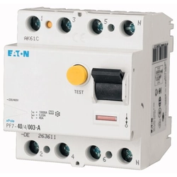 Proudový chránič (RCCB) Eaton 263633 DIN lišta A AC 50 Hz IP20