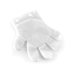 Disposable foil glove, transparent - set 100 pcs.