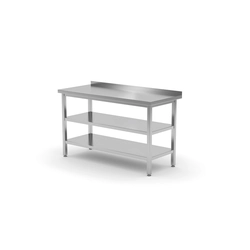Wall table with two shelves | 1900x600x850 mm