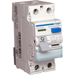 CDC225J 25A/ 30MA/AC Disyuntor diferencial HAGER 25A 2P 2M 30MA CA 6KA