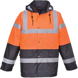 PORTWEST Two-color jacket Hi-Vis Traffic Size: XS, Color: fluorescent orange