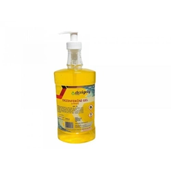 Dezigely dezinfekční gel 500ml s vůní citrónu, zvlhčující, pumpička, 70%