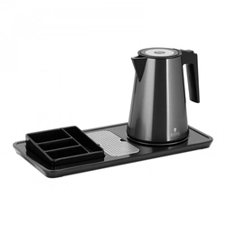 1.2L electric kettle with a tray - black