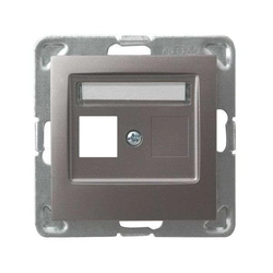 Insert/cover for communication technology Ospel GPK-1Y/p/23 IMPRESJA Titanium Plastic IP20