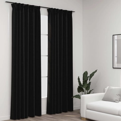 Lumarko Stylized linen curtains, 2 pcs, anthracite, 140x245 cm