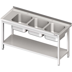 Table with sink 3-kom.(P), with shelf 1900x600x850 mm screwed