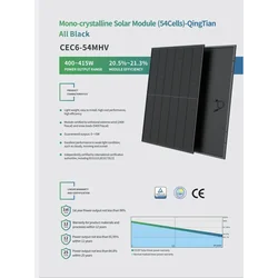 CEC6-54MHV 405 W totalmente preto