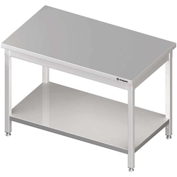 Central table with shelf 1600x700x850 mm screwed