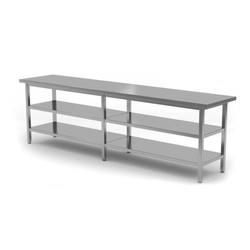 Central table with two shelves 2300 x 700 x 850 mm POLGAST 112237/2-6 112237/2-6