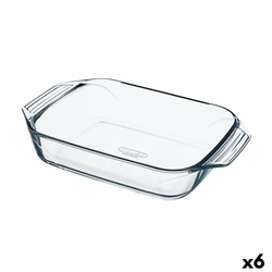 Cepeškrāsns trauks Pyrex neatvairāms caurspīdīgs stikls taisnstūrveida 27,5 x 16,9 x 6 cm (6 gab.)