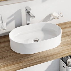 Ceramic free-standing washbasin Ravak Ceramic, Slim O 55 cm