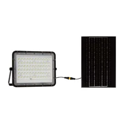 Černé solární světlomety – 10W – IP65 – 1200 Lumeny – 6400K