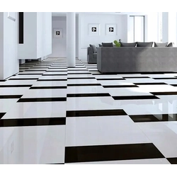 Černobílá šachovnice 120x60 kamenina LESK g.I