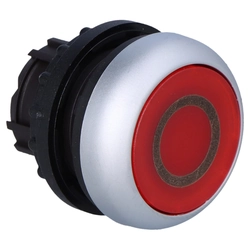 Button M22-DL-R-X0 illuminated flat red with momentary return