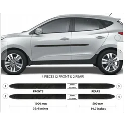 Hyundai ix35 - BLACK Side Door Strips