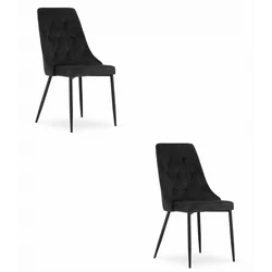 Chaise IMOLA - velours noir x 2