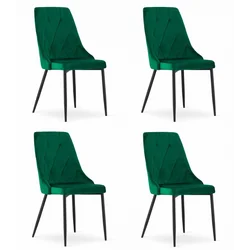 Chaise IMOLA - velours vert foncé x 4