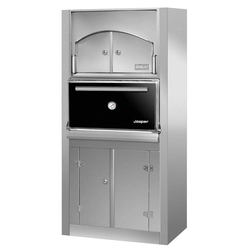 Charcoal stove-grill | free-standing with cupboard | 780x620x2050 mm | Josper | HJX-25-LACXP