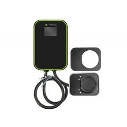 Chargeur Wallbox Green Cell EV PowerBox RFID 22kW avec prise type 2