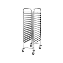 CHARIOT DE TRANSPORT POUR PLATEAUX DE SERVEUR ET PLAQUES DE BOULANGERIE 400x600MM