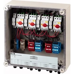 Chave de proteção contra incêndio da Eaton SOL30-SAFETY em 4 cadeias fotovoltaicas, MC4, 230VAC 168102