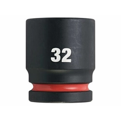 Chave de soquete curta para máquina Milwaukee 32 mm x 53 mm 3/4 polegada