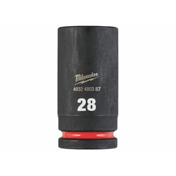 Chave de soquete longa para máquina Milwaukee 28 mm x 90 mm 3/4 polegada