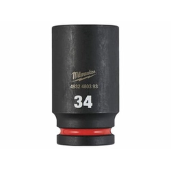 Chave de soquete longa para máquina Milwaukee 34 mm x 90 mm 3/4 polegada