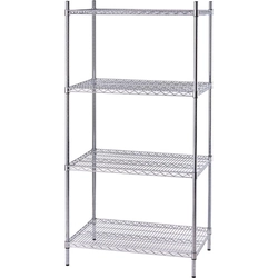 Chrome-plated shelf, 4 shelves, foldable, 908x610x1800 mm