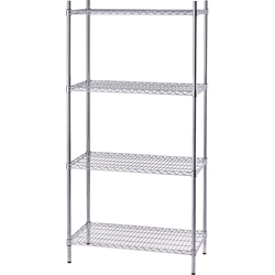 Chromed storage rack 4 shelfs 910x455x1800mm