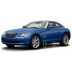 Chrysler Crossfire 2004-08 - Benzi de protecție laterale cromate pentru uși