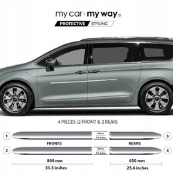 CHRYSLER PACIFICA 2017-22 - Frisos de porta CROMADOS