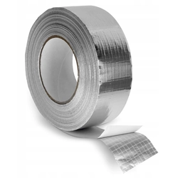 Cinta de aluminio reforzada, autoadhesiva para aislamiento, ancho 48mm largo 50 m