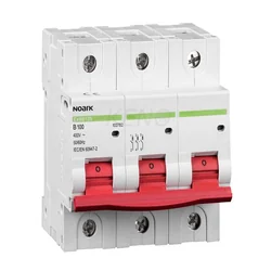 Circuit breaker 20 kA, characteristic B, 100 A, 3-bieg.