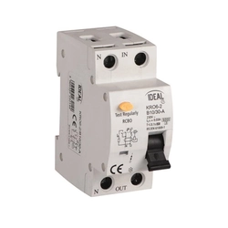 Circuit breaker with overcurrent element KRO6 2P B10 30mA A Kanlux Ideal