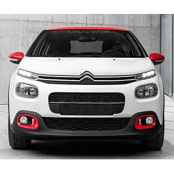 Citroen C3 - Chrome Strips on the Grill Chrome Dummy Bumper Tuning