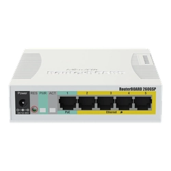 Cloud Smart Switch 5 x Gigabit (4 x PoE), 1 x SFP - Mikrotik CSS106-1G-4P-1S