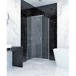 Clusi Temida square shower enclosure 80x80 with Clean Glass coating - left