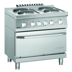 Cocina 4-Płytowa Eléctrica + Horno Convección 1/1 Gn Bartscher