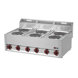 Cocina eléctrica 12 kW 6 placas SP-90ELS Redfox