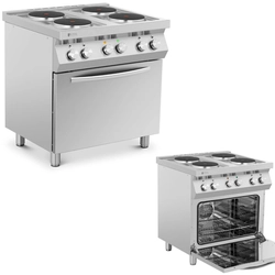 Cocina eléctrica 4-płytowa con horno 4 x 2600 W 3 kW 400 V ITALIA